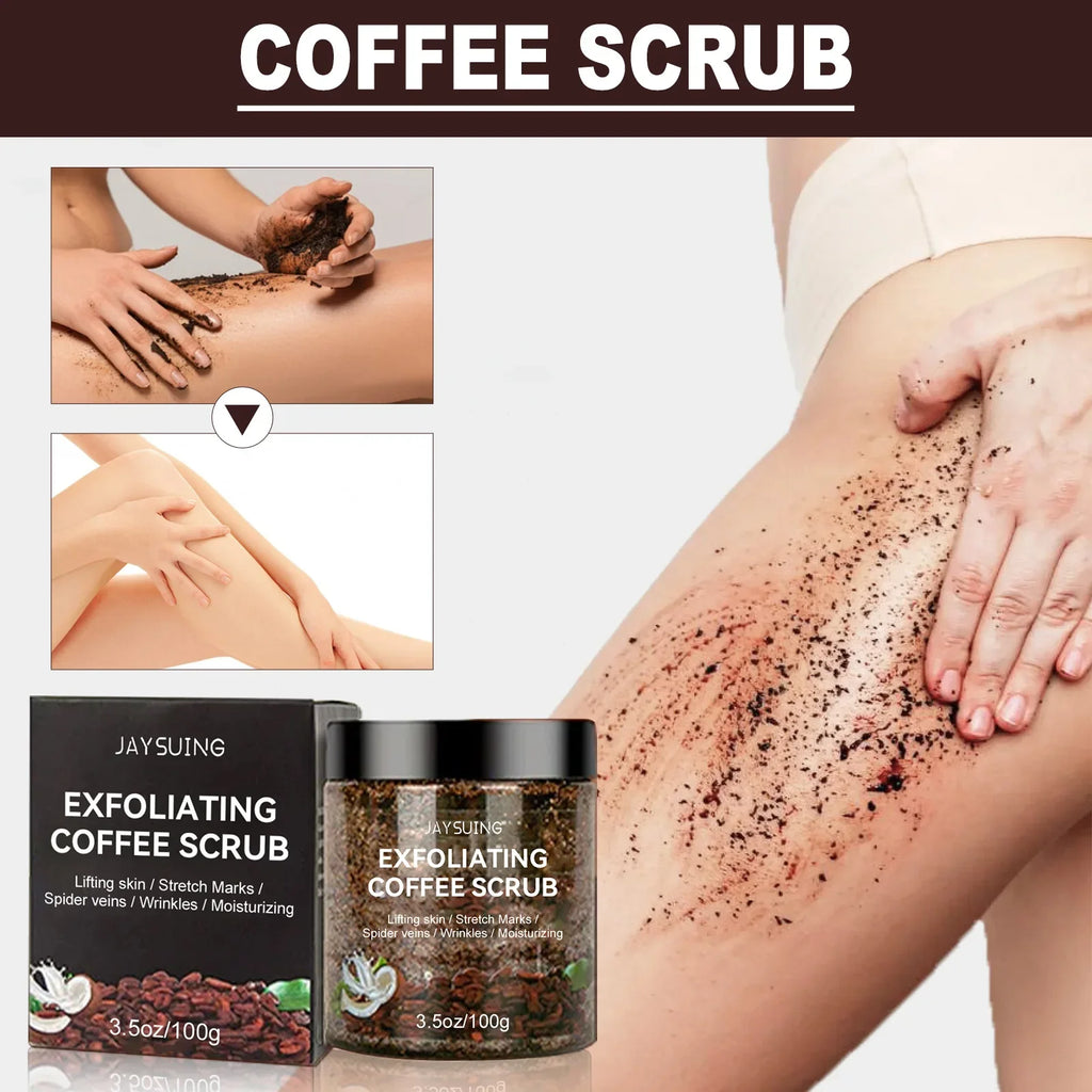 Coffee Scrub for Face Body Exfoliating Brightening Cleaning Dark Spots Removal Fade Melanin Pigmentation Whitening Scrub Cream