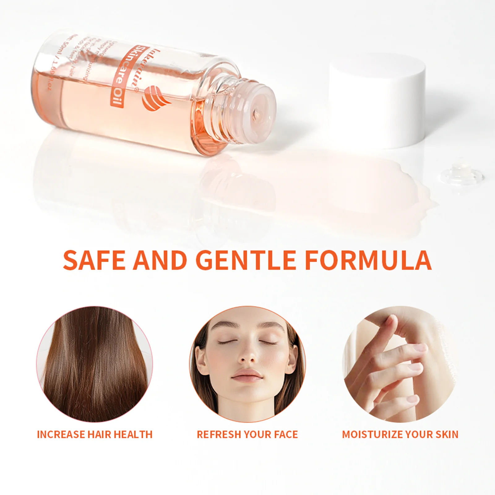 Bio Skincare Body Oil Face Body Moisturizer Improve Hair Health Fade Scars Vitamin A Vitamin E Oil Exfoliate Skin Care