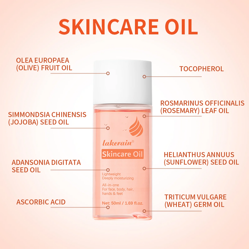 Bio Skincare Body Oil Face Body Moisturizer Improve Hair Health Fade Scars Vitamin A Vitamin E Oil Exfoliate Skin Care